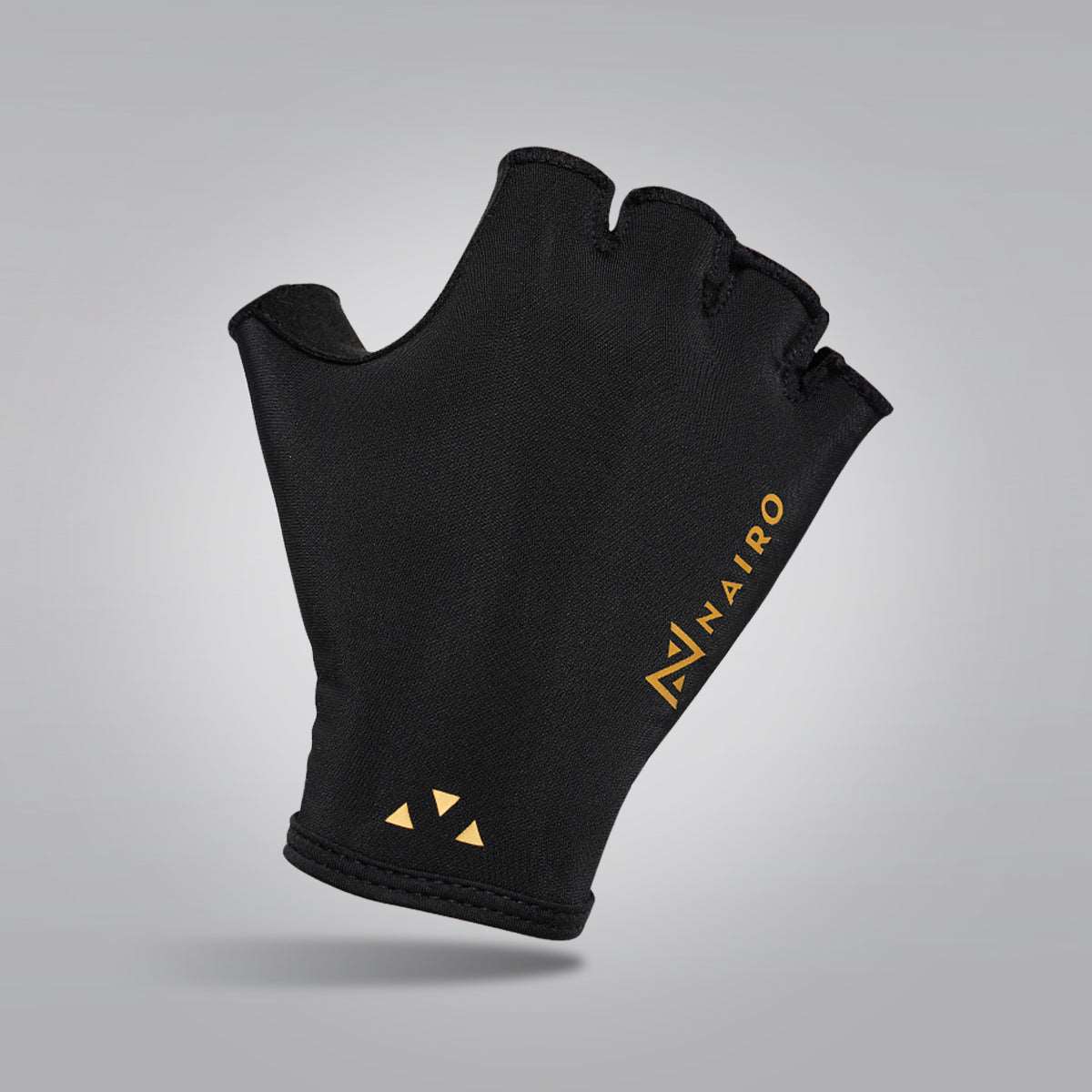 GUANTES NEGROS APLIQUE DORADO #2