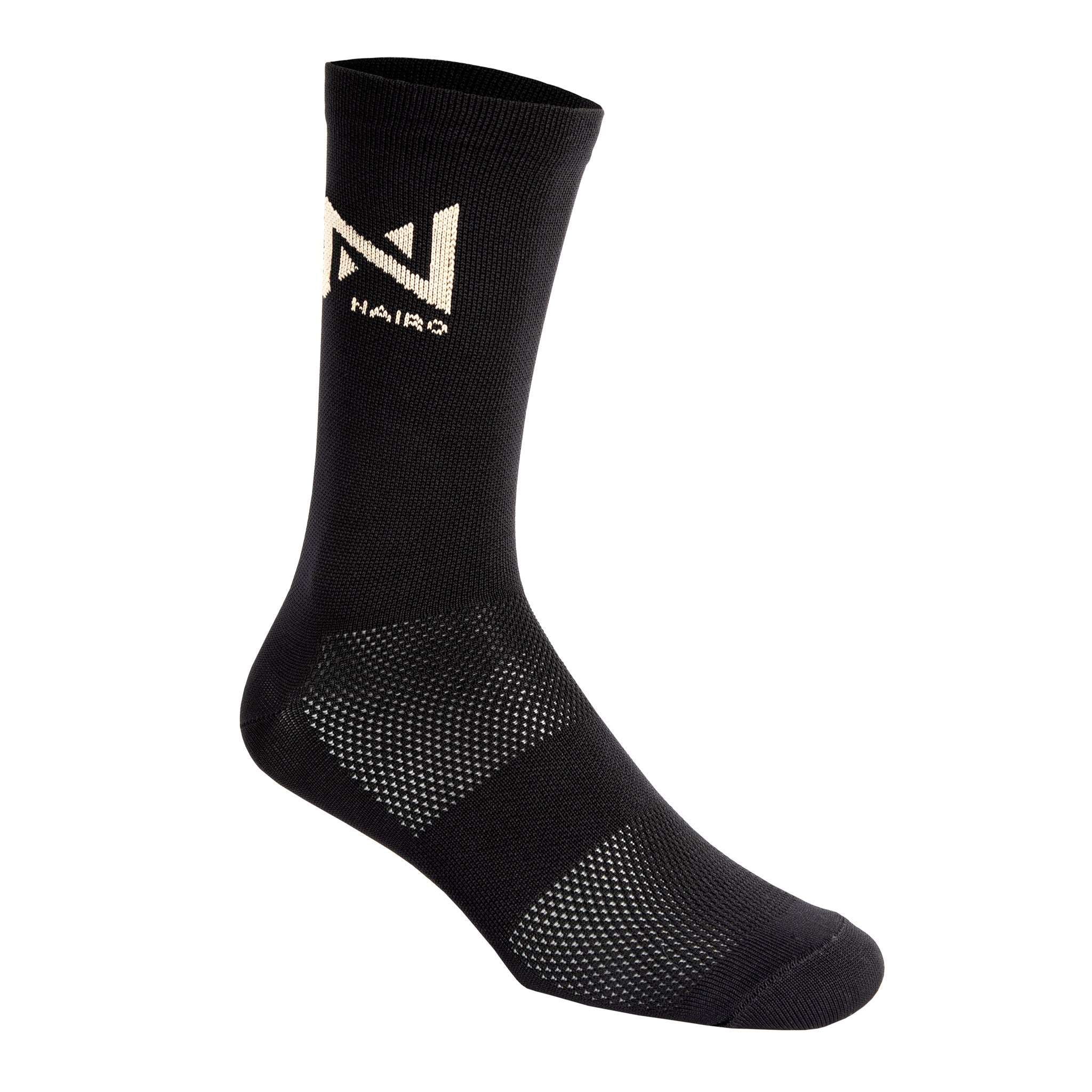 MEDIAS NEGRAS LOGO N DORADO UNISEX