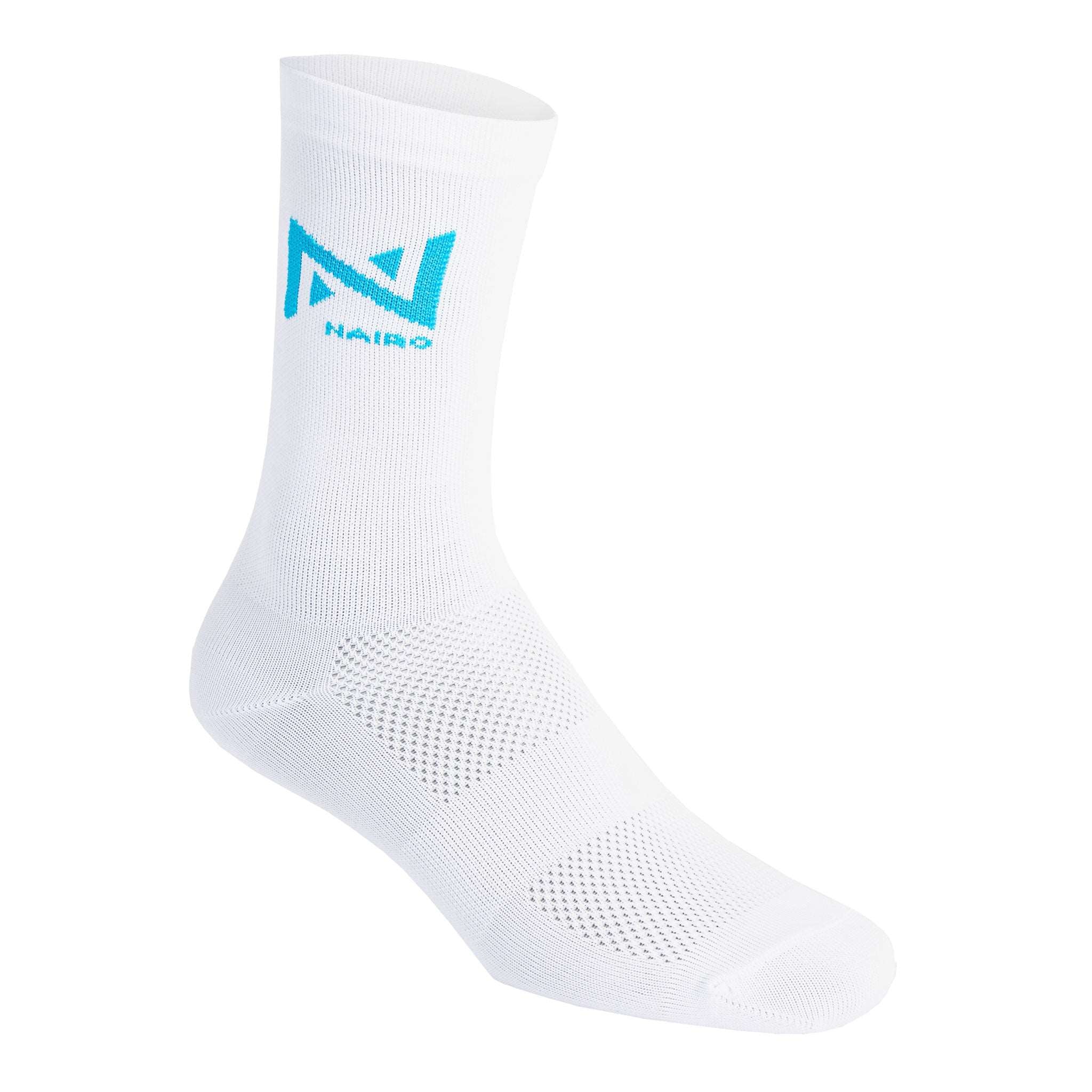 MEDIAS BLANCAS LOGO N AZUL UNISEX