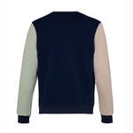 BUZO AZUL MANGA BEIGE
