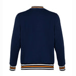 CHAQUETA BOMBER AZUL LINEA BLANCA