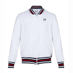 CHAQUETA BOMBER BLANCA LINEA ROJA