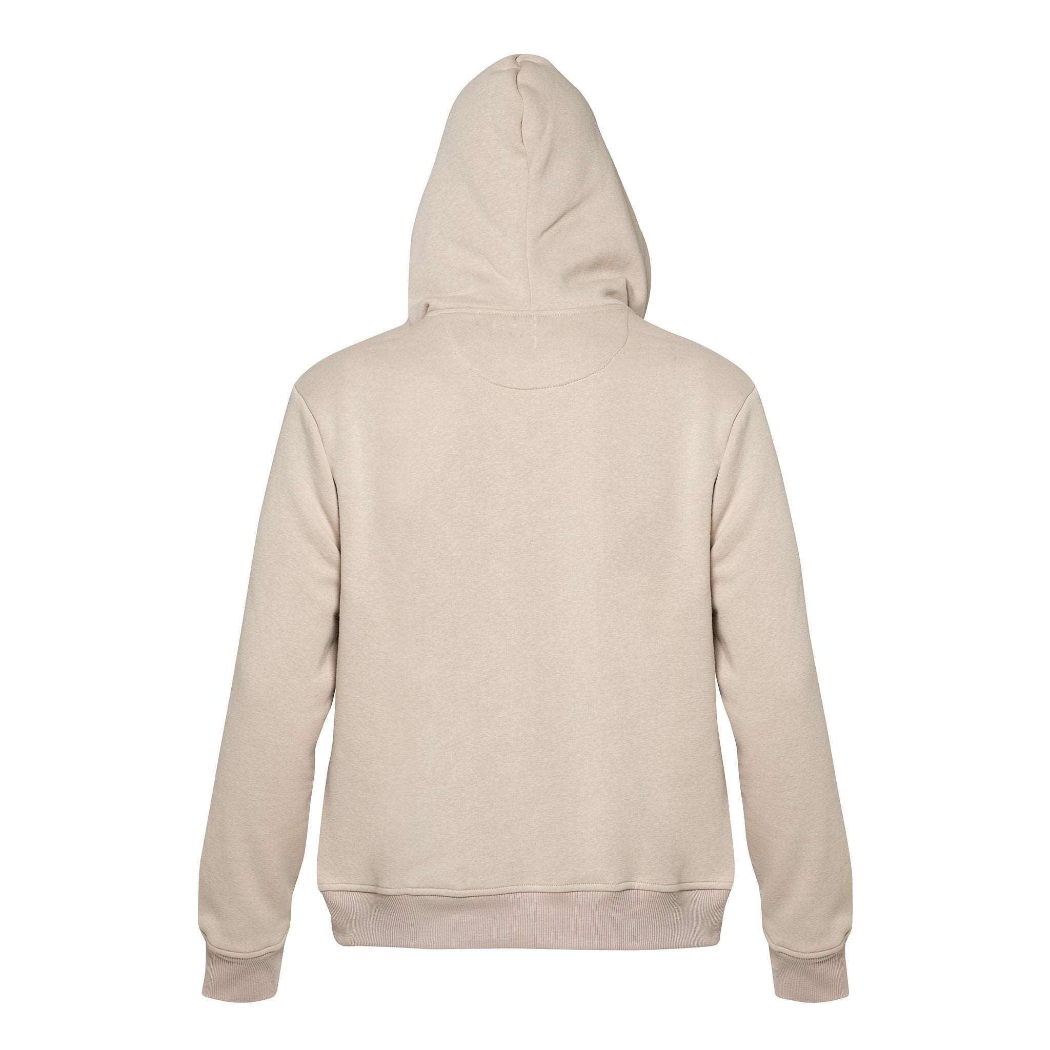 CHOMPA BEIGE LOGO AZUL