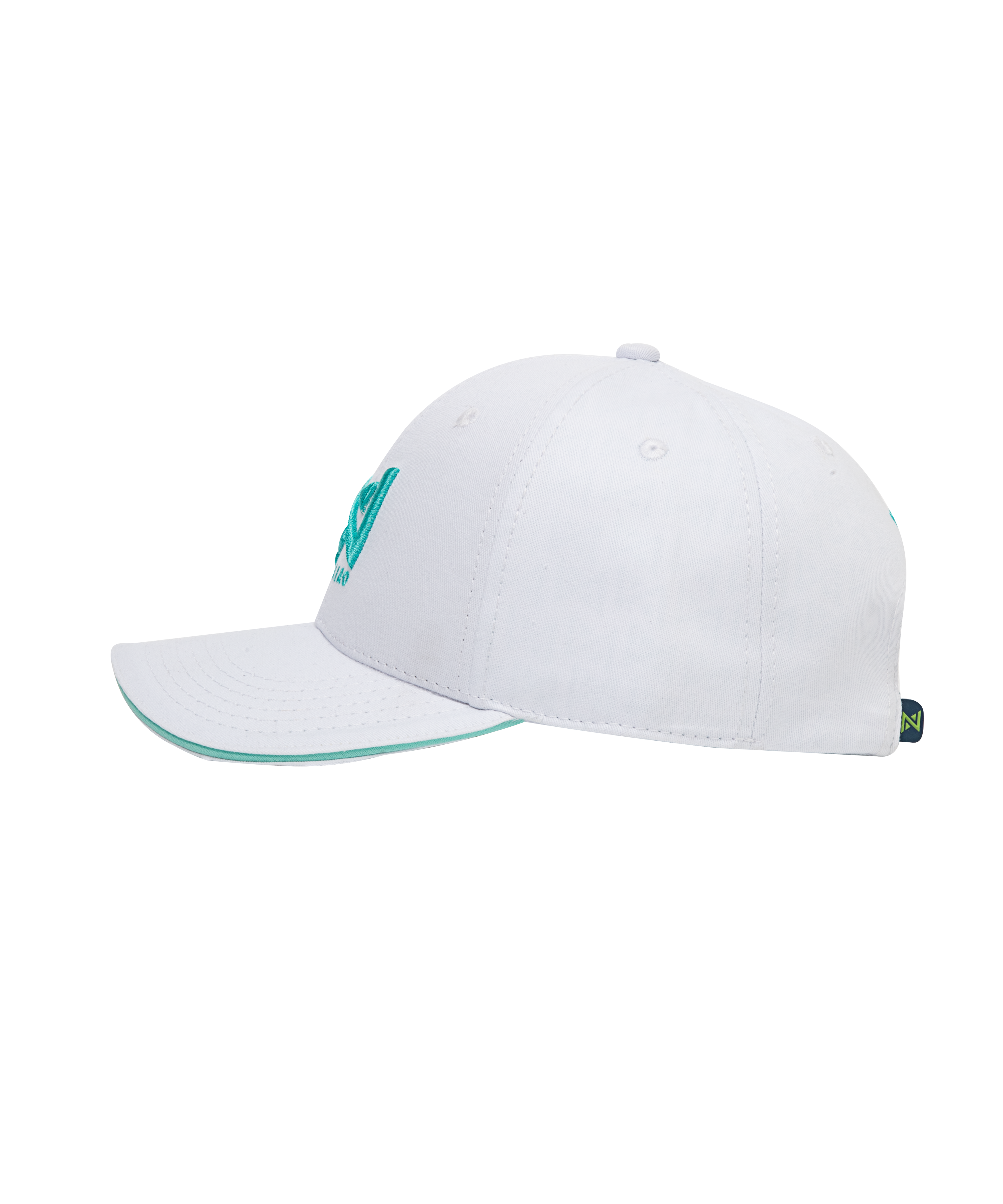 GORRA BLANCA LOGO TURQUESA