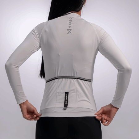 JERSEY MANGA LARGA BLANCO MUJER