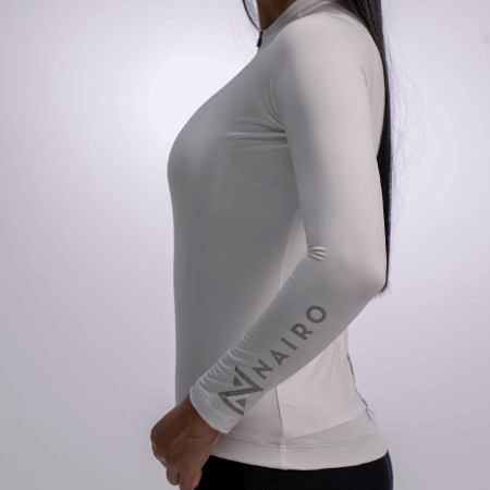 JERSEY MANGA LARGA BLANCO MUJER
