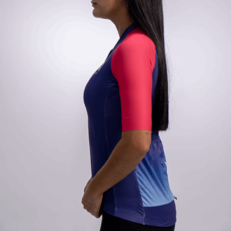 JERSEY GREGARIO AZUL MAGENTA MC MUJER