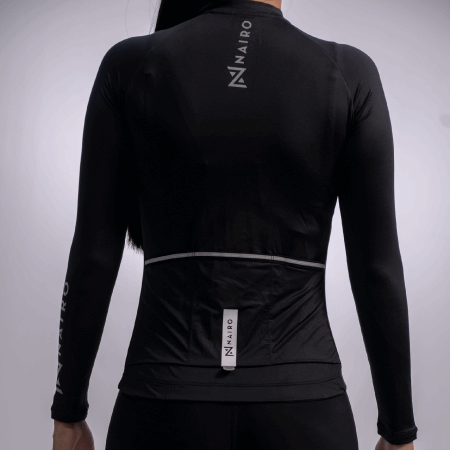 JERSEY MANGA LARGA NEGRO MUJER