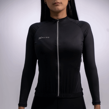 JERSEY MANGA LARGA NEGRO MUJER