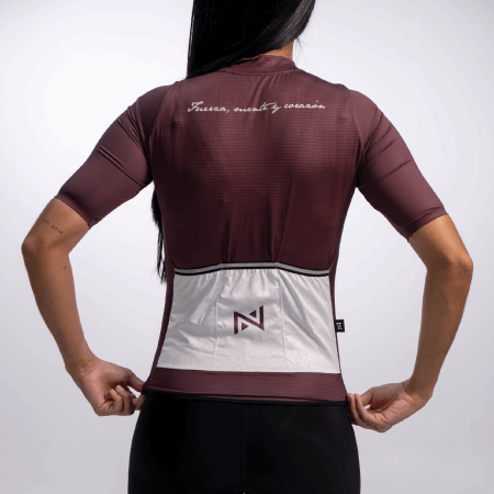 JERSEY CAPO VINO LINEAS BLANCAS MC MUJER