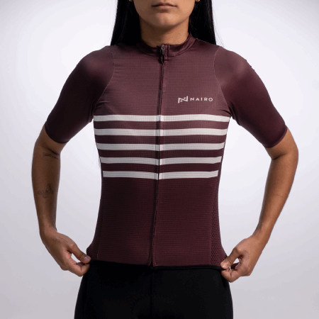 JERSEY CAPO VINO LINEAS BLANCAS MC MUJER